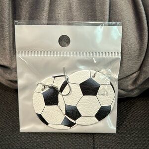 New leather soccer ⚽️ earrings